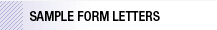 Sample Form Letters